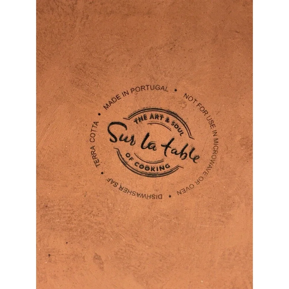 Sur La Table Terracotta Utensil Holder Diameter 5.75” Height 6.75” Gray Ribbed